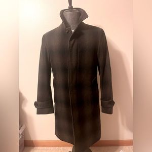Banana Republic Insulated Wool Overcoat Slum Fit rarely Used olive green brown